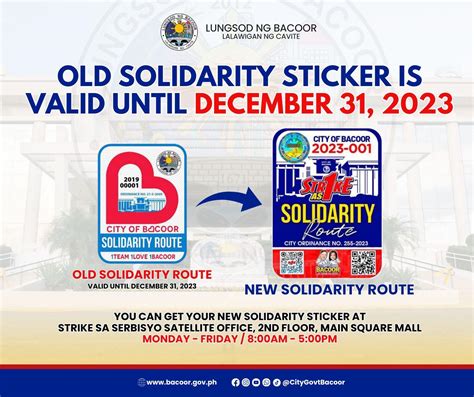 solidarity sticker bacoor|Maaari nang mag.